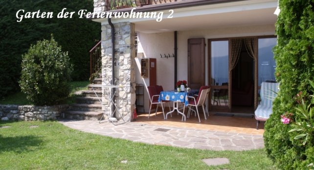 Garten Ferienwohnung 2 der Casa Resem in Tignale am Gardasee