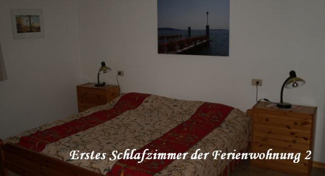 Erstes Schlafzimmer Ferienwohnung 2 der Casa Resem in Tignale am Gardasee