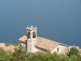 Blick auf San Marco in Tignale / Piovere und den See
